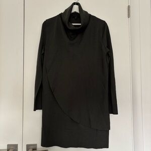 Chic Dark Green/Olive COS Knit Cowl Neck Dress Size S